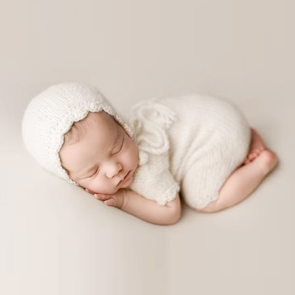 Baby Clothing Newborn - Newborn Photography Props Baby Jumpsuit Hat