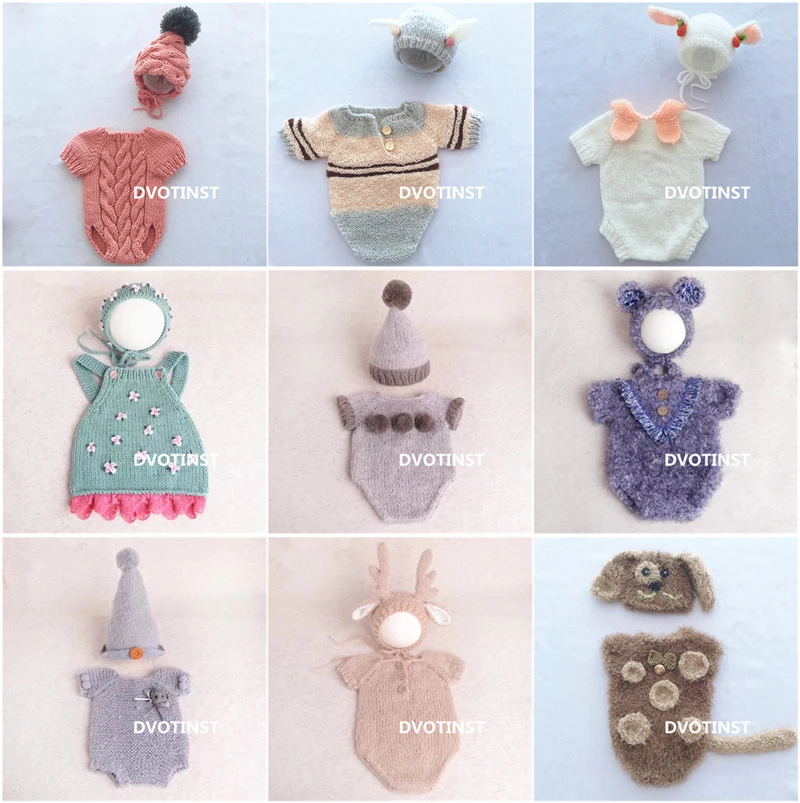 Baby Clothing Kit - Newborn Baby Photography Props Crochet Knit