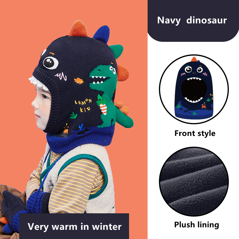 Kids Hat Scarf Gloves Set 3D D - Baby Hat Beanie review and price